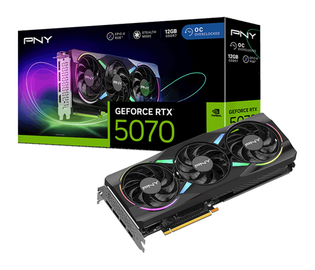PNY GeForce RTX 5070 ARGB OC 12GB GDDR7 DLSS5 - 1320568 - zdjęcie